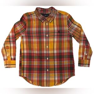 POLO RALPH LAUREN SHIRT BOYS SIZE 6 PLAID BUTTON DOWN DRESS SHIRT IMPERFECT